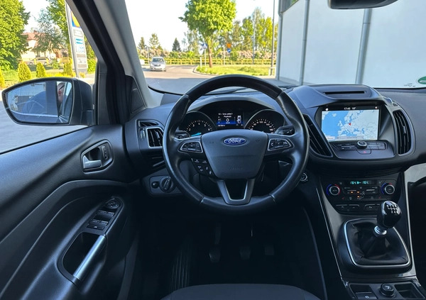 Ford Kuga cena 69999 przebieg: 91000, rok produkcji 2017 z Sośnicowice małe 667